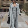 Lt. Grey Savannah Belted Tweed Coat -Lady Clothing Store ITSALIFESTYLE2022 12