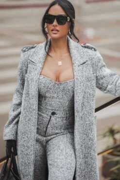 Lt. Grey All You Need Tweed Corset -Lady Clothing Store ITSALIFESTYLE2022 15