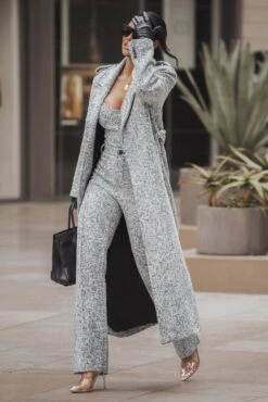 Lt. Grey Stay Sharp Tweed Trouser -Lady Clothing Store ITSALIFESTYLE2022 18