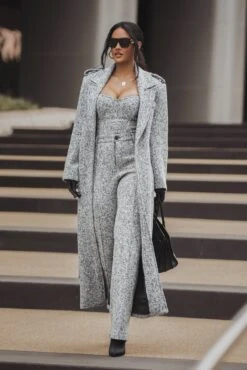 Lt. Grey All You Need Tweed Corset -Lady Clothing Store ITSALIFESTYLE2022 22