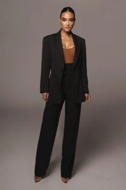 Black Safiya Wide Leg Pants -Lady Clothing Store JAN262021 43