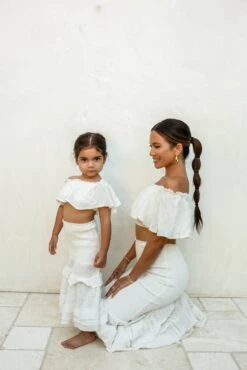 White Emily Ruffled Skirt Set -Lady Clothing Store JESSIMALAY 02