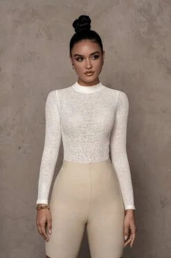 White Kimber High Neck Bodysuit -Lady Clothing Store JLUXLABEL2021 6a501edb 634d 42d6 8d2c 7b7649ac58fd