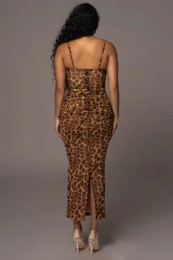 Leopard Make An Entrance Cowl Neck Dress -Lady Clothing Store JLUXWOMAN2023 51