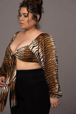 Tiger Behati Front Tie Top -Lady Clothing Store JLUXWOMAN2023 63