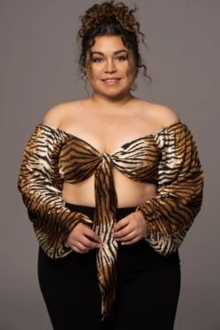 Tiger Behati Front Tie Top -Lady Clothing Store JLUXWOMAN2023 65