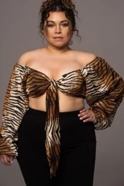 Tiger Behati Front Tie Top -Lady Clothing Store JLUXWOMAN2023 66