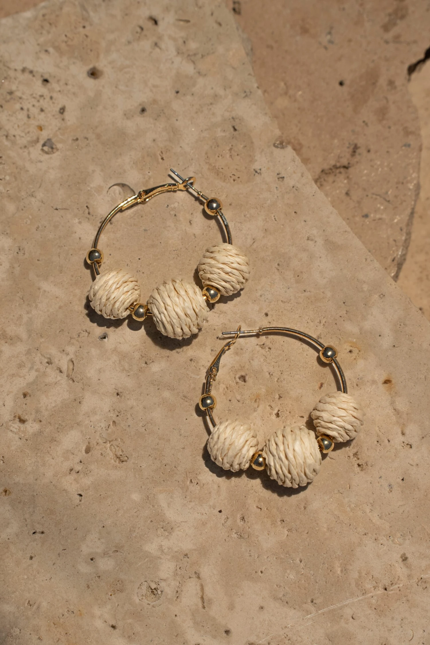 Gold Lunar Hoop Earrings 3 Gold Lunar Hoop Earrings