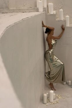 Light Gold Heart Of Gold Maxi Dress -Lady Clothing Store LOVEISHERNAME 13