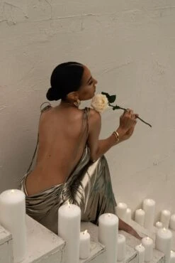 Light Gold Heart Of Gold Maxi Dress -Lady Clothing Store LOVEISHERNAME 19