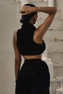 Black Chosen One Velvet Skirt Set -Lady Clothing Store LOVEISHERNAME 23