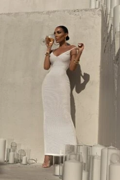 White Elba Knit Maxi Dress 21 White Elba Knit Maxi Dress -Lady Clothing Store LOVEISHERNAME 59