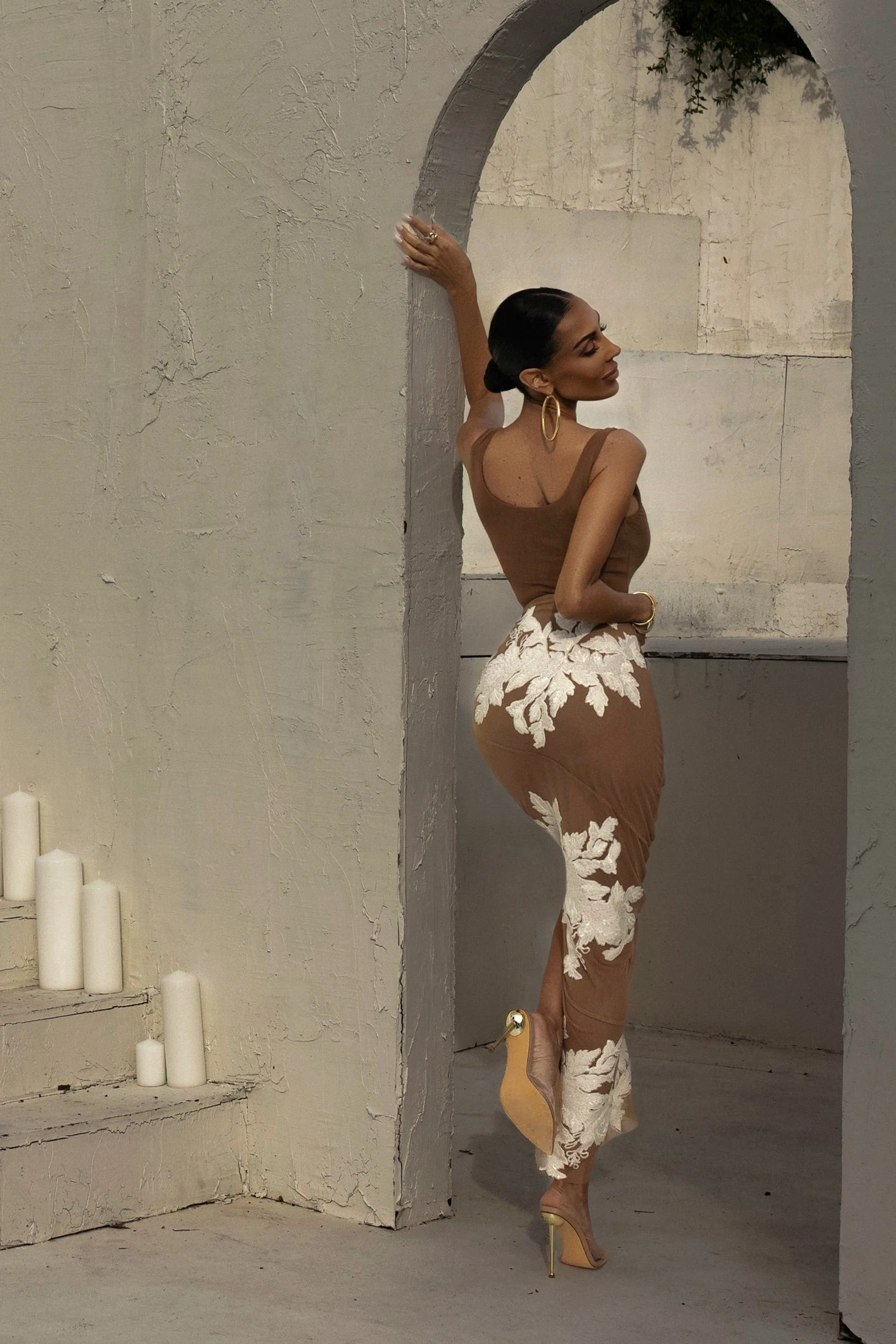 White Edena Embroidered Midi Skirt 18 White Edena Embroidered Midi Skirt - Image 16