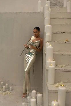 Light Gold Heart Of Gold Maxi Dress -Lady Clothing Store LOVEISHERNAME 96