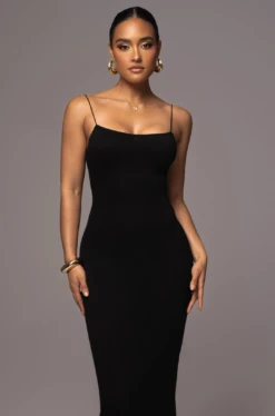 Black Jacey Cami Maxi Dress -Lady Clothing Store NEWARRIVALS 1