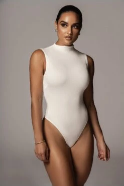 Jluxbasix Ivory Ciela High Neck Bodysuit -Lady Clothing Store PRODUCT 8 4 20 1395