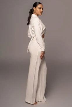 Ivory Soho Front Tied Woven Top -Lady Clothing Store PRODUCT APR152022 178