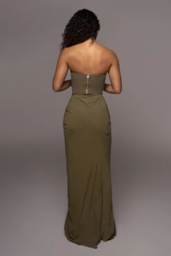 Olive Noelia Linen Slit Skirt -Lady Clothing Store PRODUCT APR22022 159