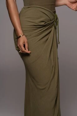 Olive Noelia Linen Slit Skirt -Lady Clothing Store PRODUCT APR22022 161