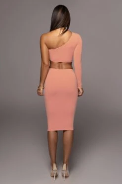 Peach Yours Truly Midi Dress -Lady Clothing Store PRODUCT AUG 10 2022 53 PEACH