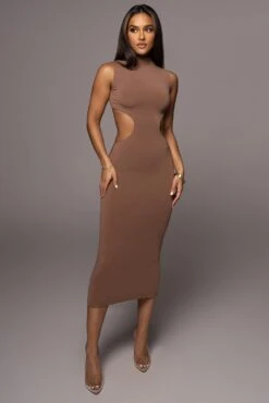 Pecan Til Sunrise Midi Dress -Lady Clothing Store PRODUCT AUG102022 100