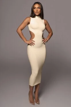 Buttercream Til Sunrise Midi Dress