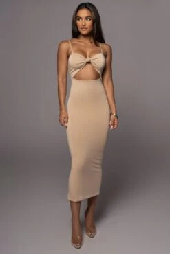 Beige Midnight Memories Midi Dress -Lady Clothing Store PRODUCT AUG102022 195