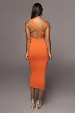 Orange Meara One Shoulder Dress 17 Orange Meara One Shoulder Dress -Lady Clothing Store PRODUCT AUG102022 5