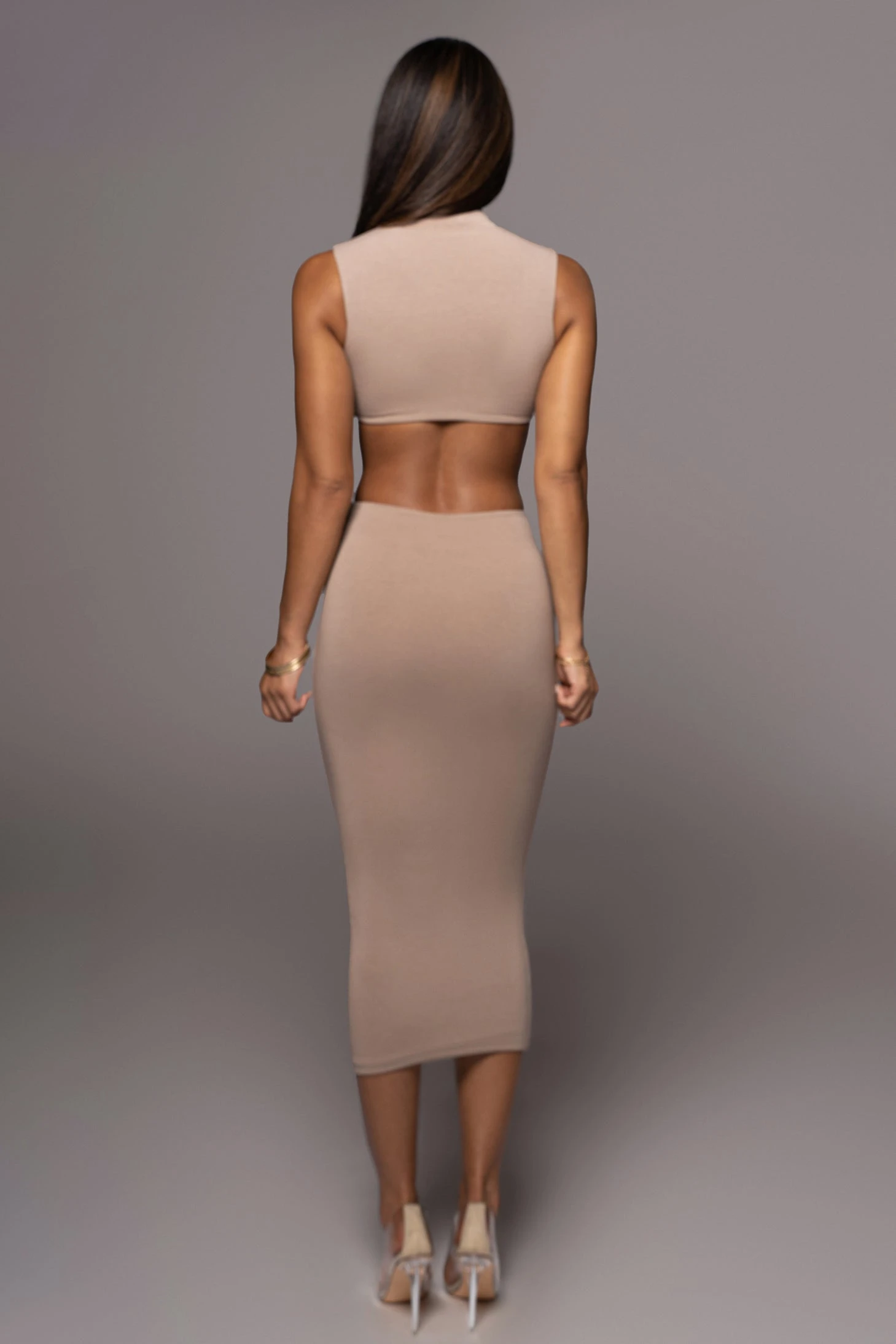 Beige Til Sunrise Midi Dress 10 Beige Til Sunrise Midi Dress - Image 8