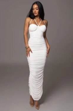 White Elite Mesh Maxi Dress -Lady Clothing Store PRODUCT AUG152023 ASAP 13