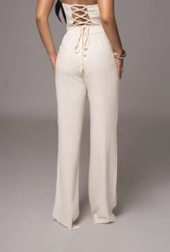Beige Thea Linen Pants -Lady Clothing Store PRODUCT AUG152023 AUGDROP2 30