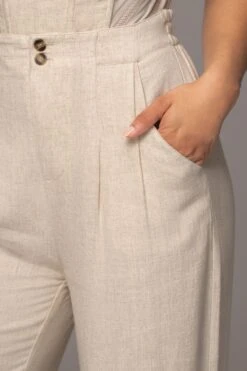 Beige Thea Linen Pants -Lady Clothing Store PRODUCT AUG152023 AUGDROP2 33