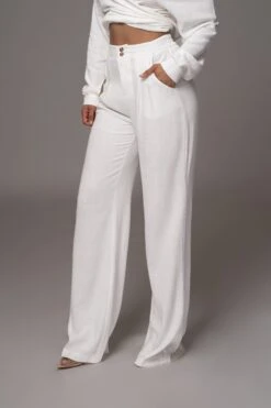 Ivory Thea Linen Pants -Lady Clothing Store PRODUCT AUG152023 AUGDROP2 42
