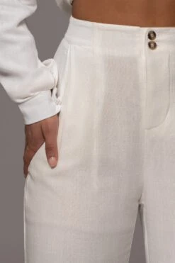 Ivory Thea Linen Pants -Lady Clothing Store PRODUCT AUG152023 AUGDROP2 44