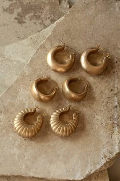 Gold Cera 3-Piece Earring Set