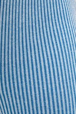 Denim/White Jodie Ribbed Top -Lady Clothing Store PRODUCT AUG222022 KNITS 30 1a5f7b37 6fee 478e 95b5 ecac7b3eb26d