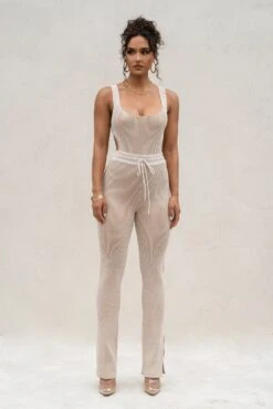 Taupe/White Deana Ribbed Bodysuit 22 Taupe/White Deana Ribbed Bodysuit -Lady Clothing Store PRODUCT AUG222022 KNITS 32 11b0b688 7a1a 419c 8f6a 950fc9dc7233