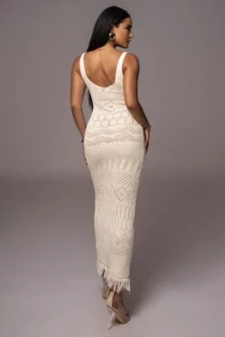 Cream Ballari Crochet Knit Maxi Dress -Lady Clothing Store PRODUCT AUG72023 ASAP 20