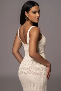 Cream Ballari Crochet Knit Maxi Dress -Lady Clothing Store PRODUCT AUG72023 ASAP 21