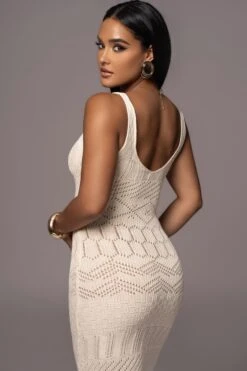 Cream Ballari Crochet Knit Maxi Dress -Lady Clothing Store PRODUCT AUG72023 ASAP 23