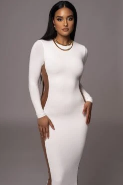 Ivory Break Away Maxi Dress -Lady Clothing Store PRODUCT AUG72023 ASAP 39