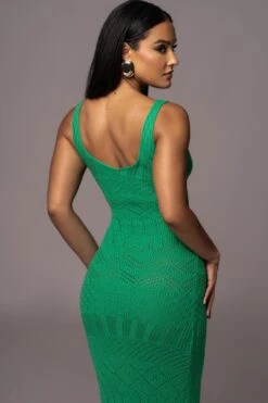 Green Ballari Crochet Knit Maxi Dress -Lady Clothing Store PRODUCT AUG72023 ASAP 7