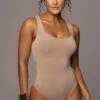 Beige Brianne Cutout Bodysuit -Lady Clothing Store PRODUCT DEC12022 ASAP 34