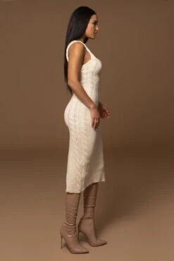Ivory Daria Sweater Knit Dress -Lady Clothing Store PRODUCT DEC122022 WINTER 139