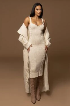 Ivory Daria Sweater Knit Dress -Lady Clothing Store PRODUCT DEC122022 WINTER 146