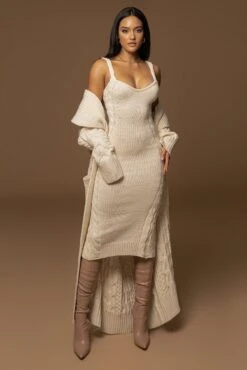 Ivory Daria Sweater Knit Dress -Lady Clothing Store PRODUCT DEC122022 WINTER 148