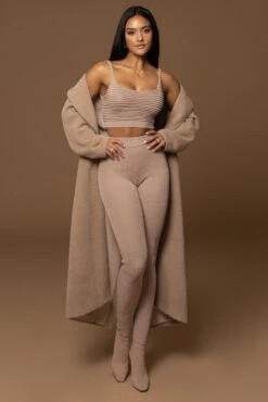 Sand Chelsie Longline Coat -Lady Clothing Store PRODUCT DEC122022 WINTER 151