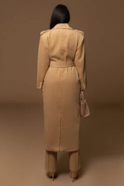 Camel Savannah Belted Wool Coat -Lady Clothing Store PRODUCT DEC122022 WINTER 30