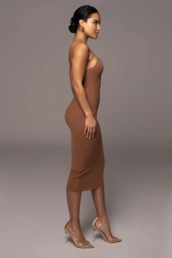 Pecan Rochelle Mesh Midi Dress -Lady Clothing Store PRODUCT DEC302022 VDAY 74