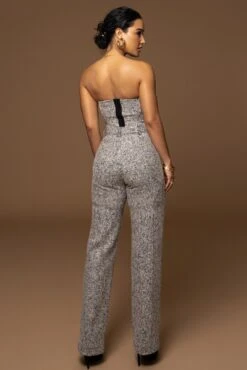 Lt. Grey Stay Sharp Tweed Trouser -Lady Clothing Store PRODUCT DEC302022 WINTER 45